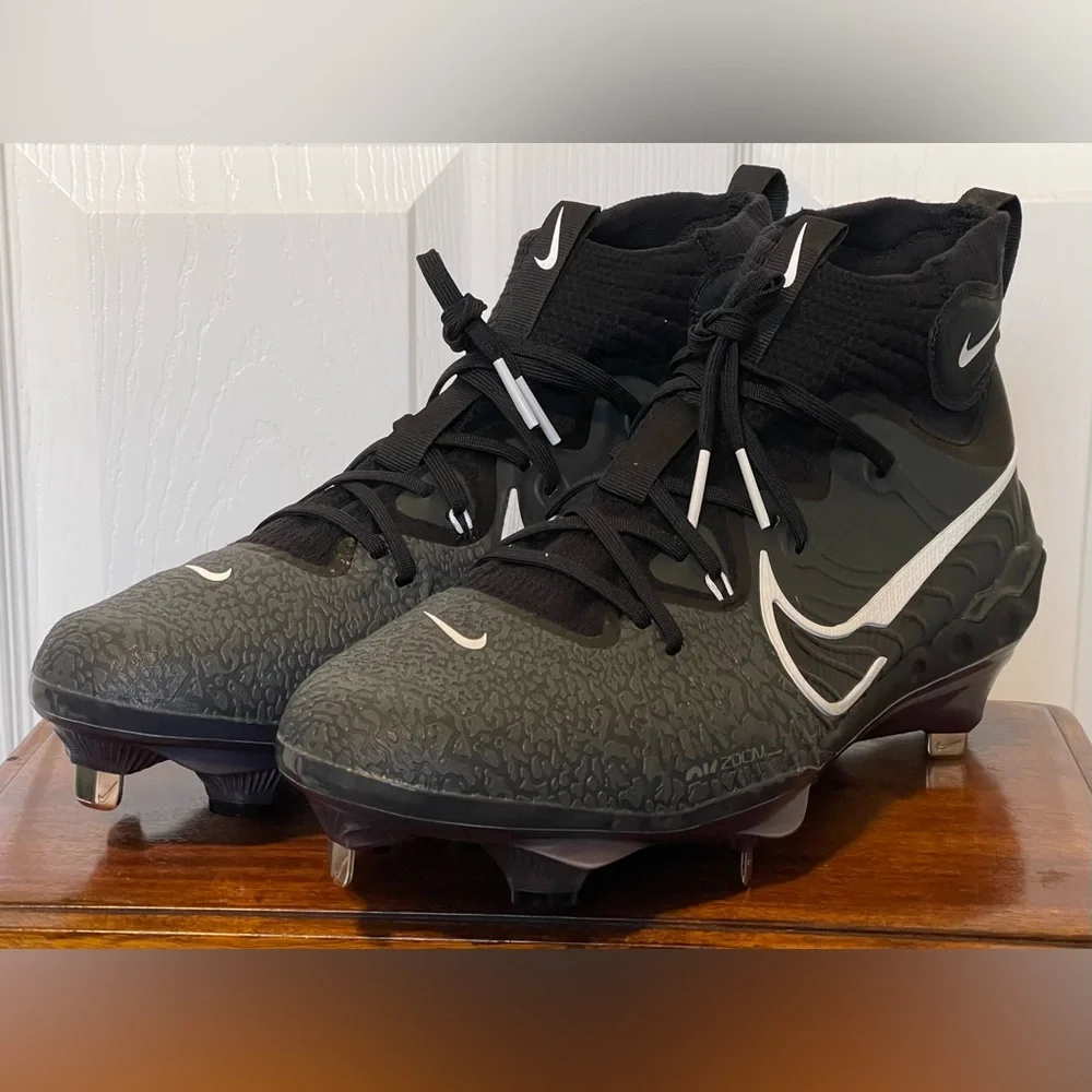 Nike Alpha Huarache NXT Black Grey Baseball Cleats DJ6517-010 Sz 7.5 NEW - Picture 1 of 9